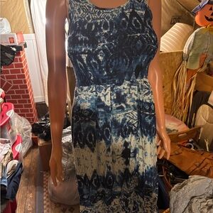 Women’s Elementz Blue Tie-Dye Sleeveless Dress Size PS